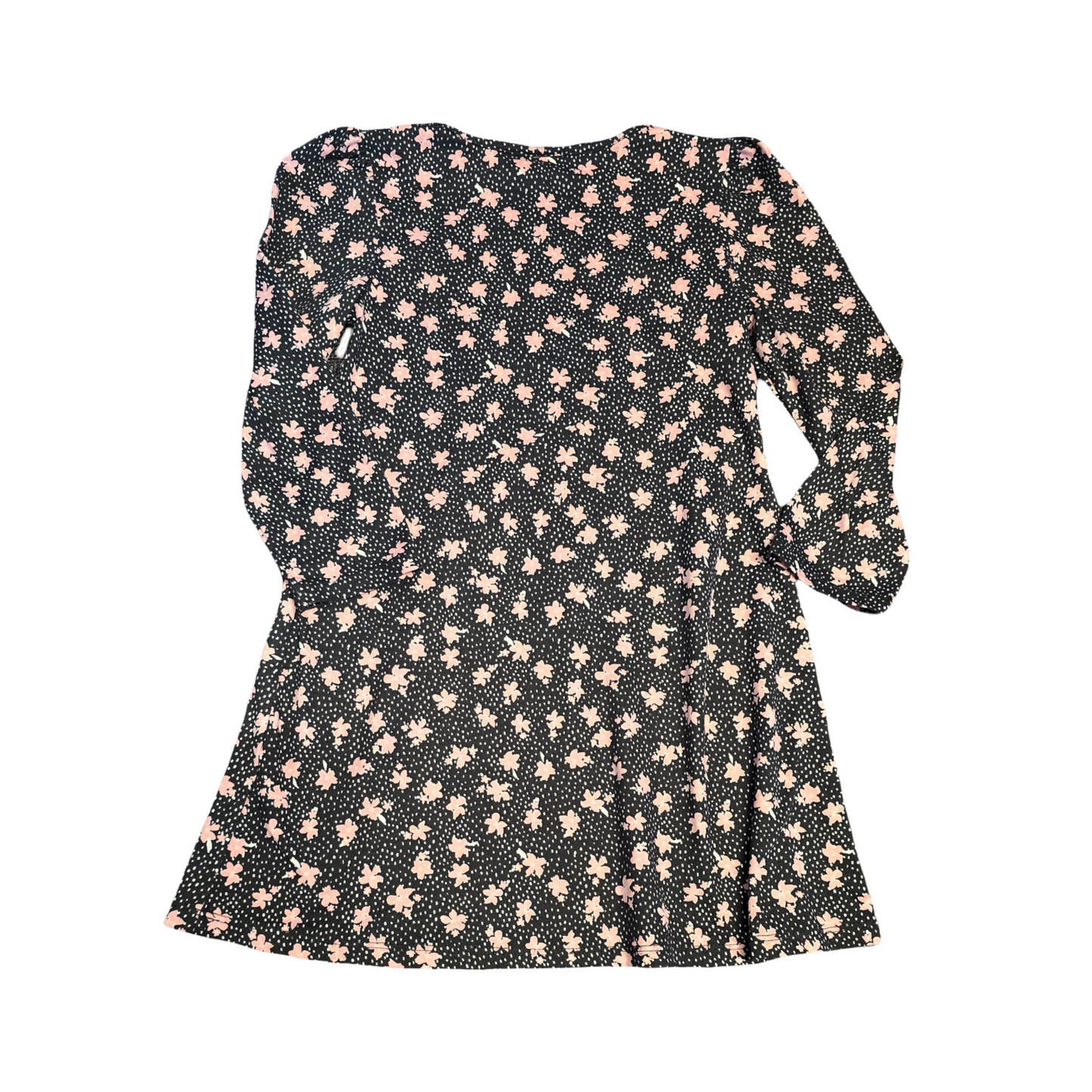 Matalan Girls Black & Pink Floral Dress – Age 7