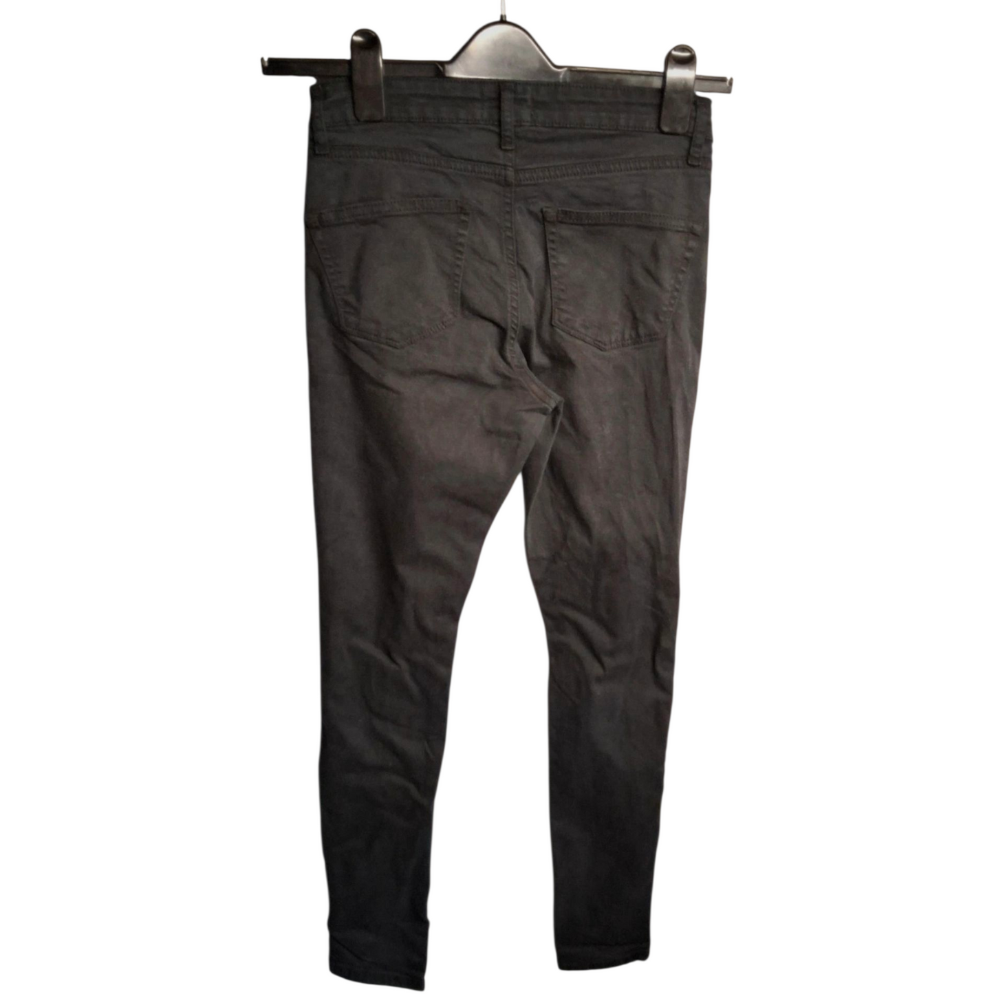 Miss Selfridge Black Skinny Jeans – Size 10 – High Waist Ripped Knees