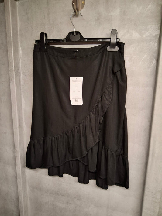 Next Black Frill Wrap Skirt | Size 8 | NWT | 100% Tencel Lyocell