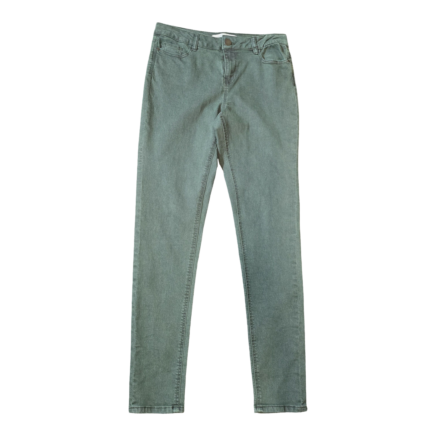 George High-Waisted Skinny Jeans – Size 10 Dark Green | Cute, Comfy, Goes with Everything