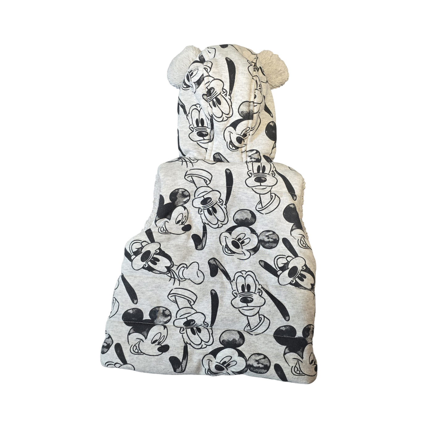 George Disney Mickey Mouse Baby Gilet – Fleecy Hood & Cute Ears – Size 6–9 Months Boys