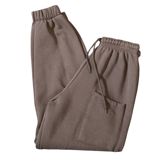 Prettylittlething Chocolate Brown Joggers | Size 6 | Fleece-Lined