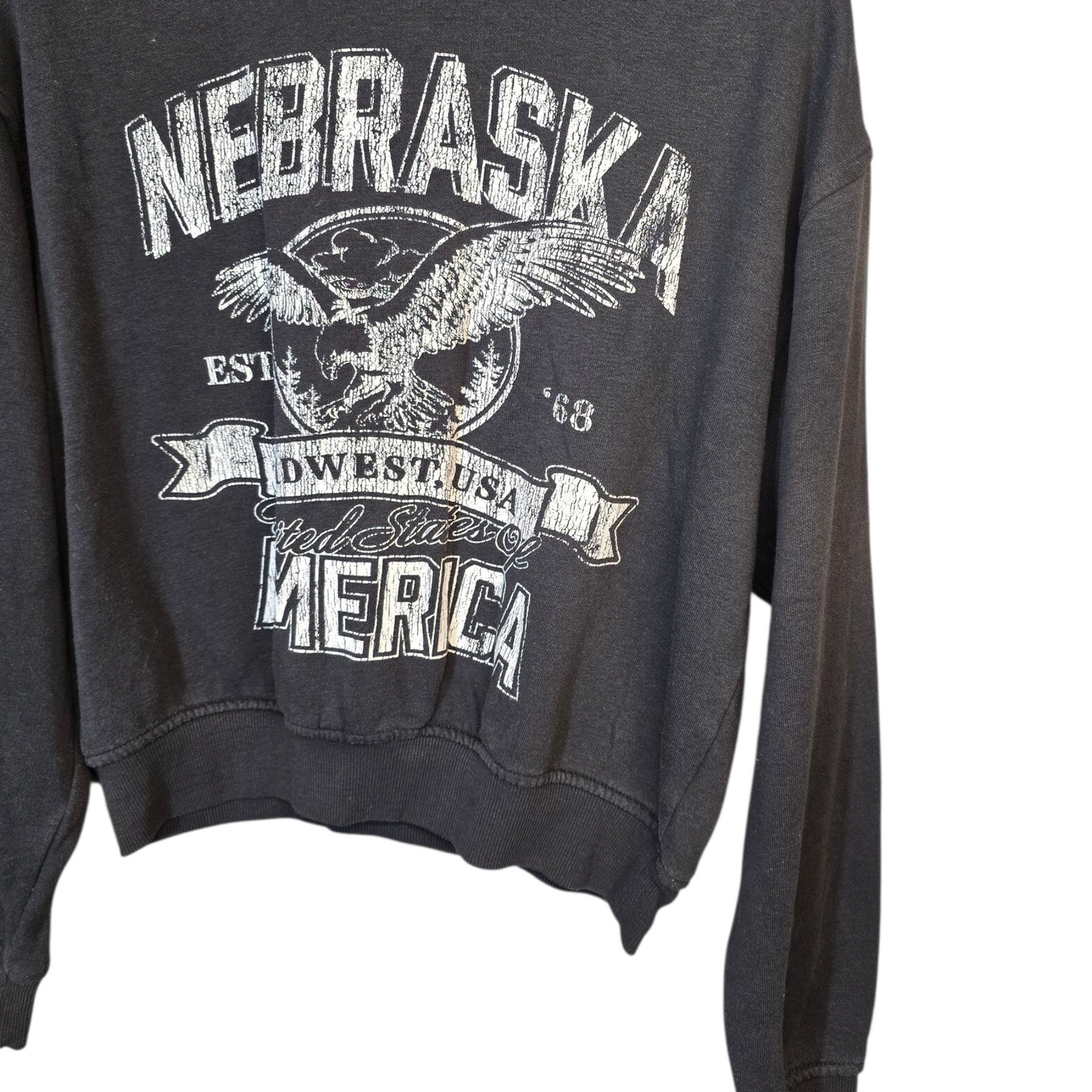 H&M Grey Cropped Jumper – Size XS (UK size 6/8)