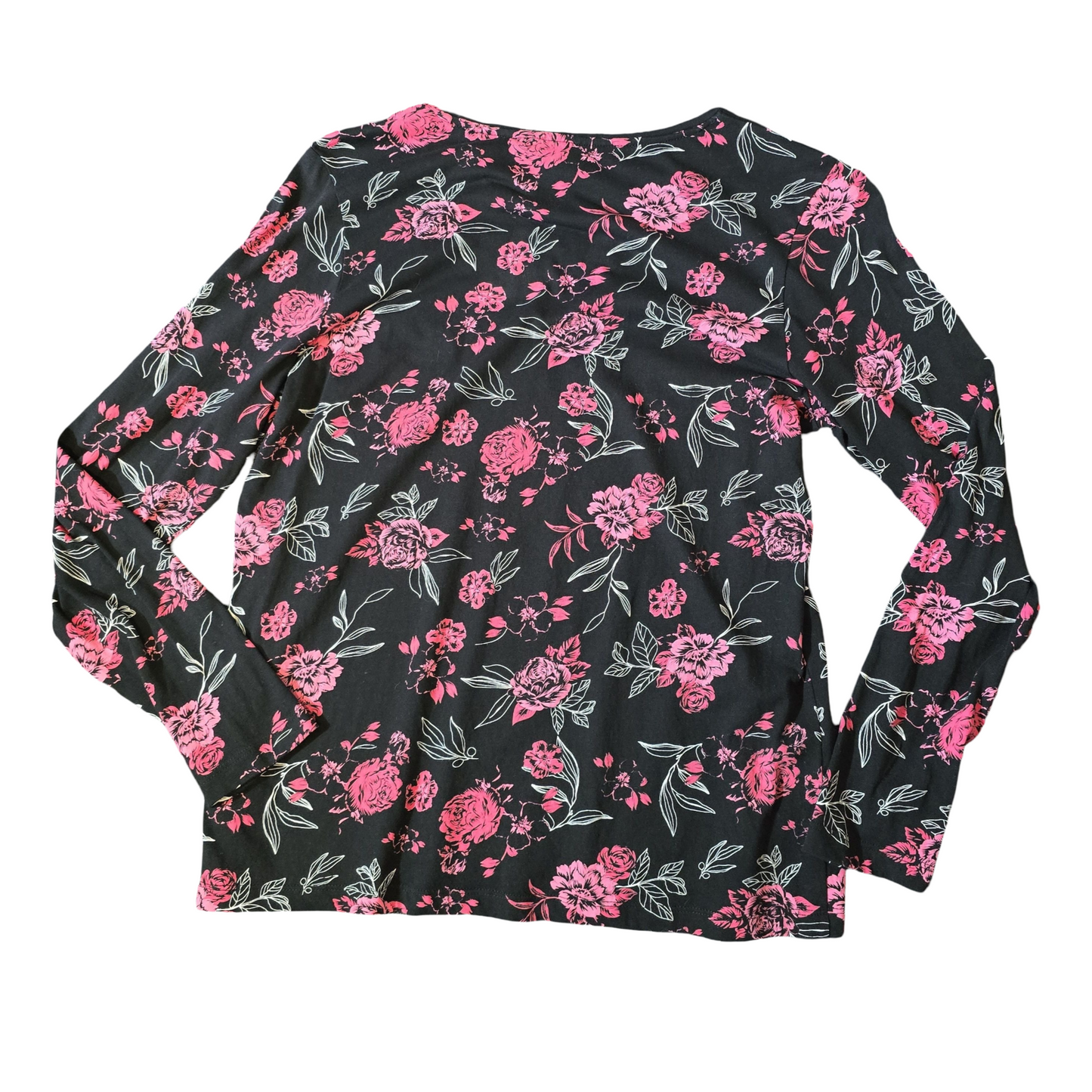 Esmara Floral Long Sleeve Cotton Top – UK size 12/14 Comfy & Cute