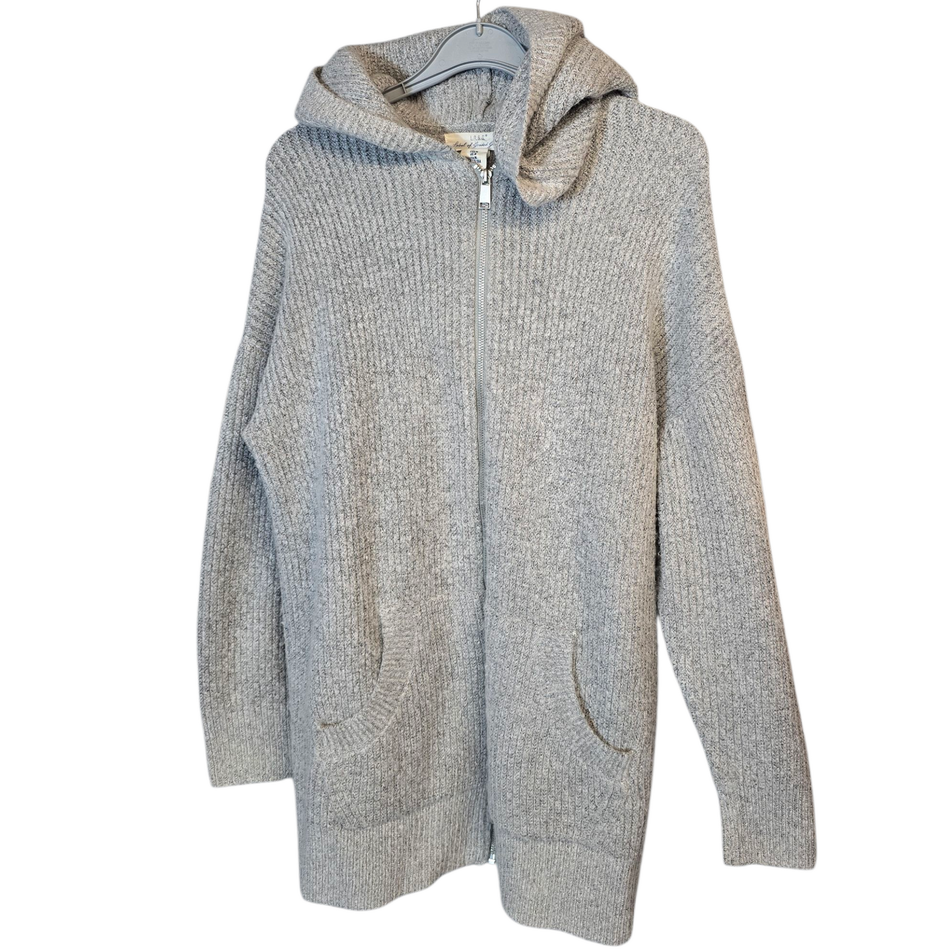 H&M Grey Hooded Zip Cardigan – Size M (Would Suit 12/14)
