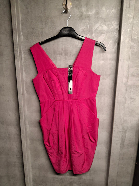 Marks & Spencer Bright Pink Bodycon Mini Dress – Size 6 – Bold & Beautiful
