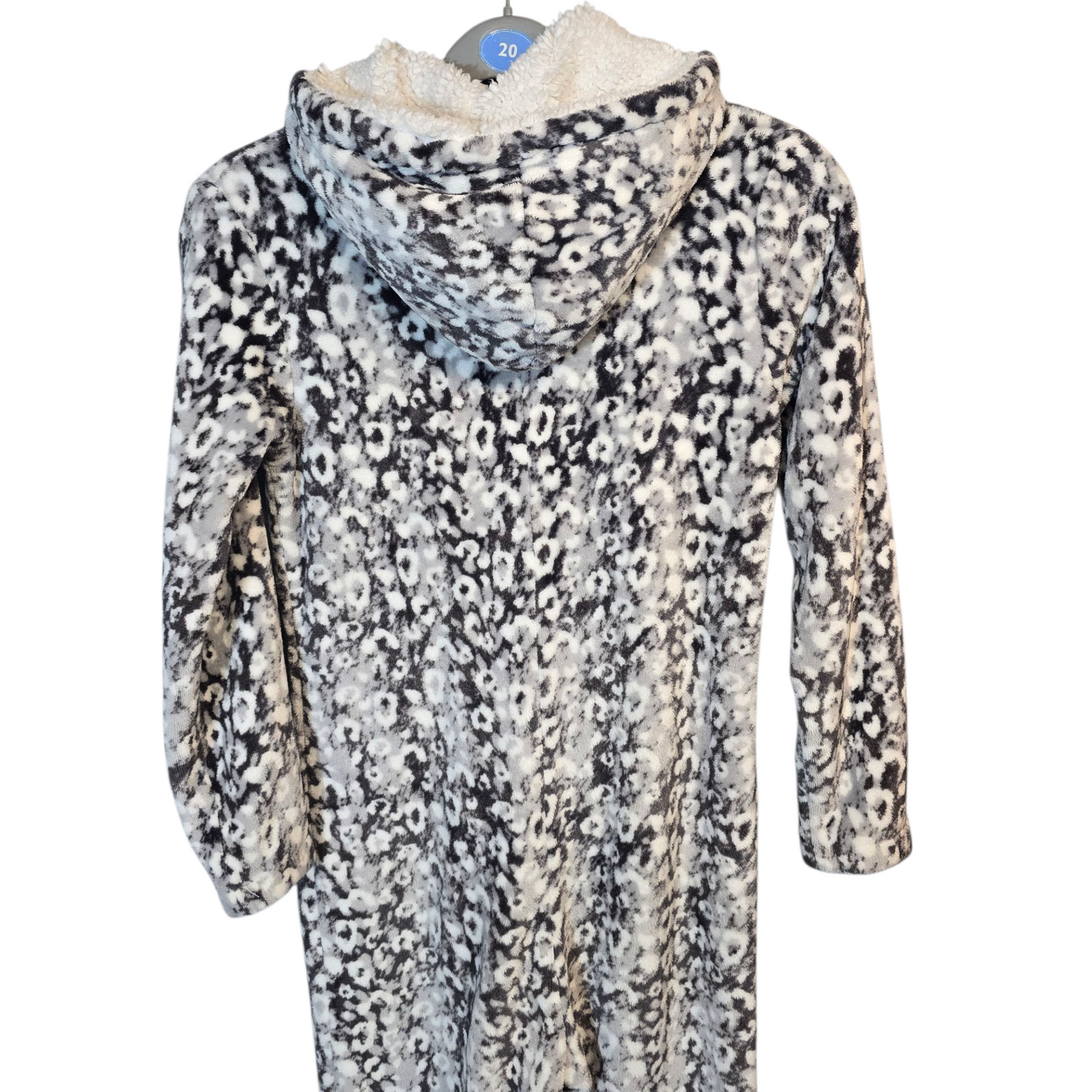 Peacocks Grey/Black Cosy Fleece Onesie – Size 6/8