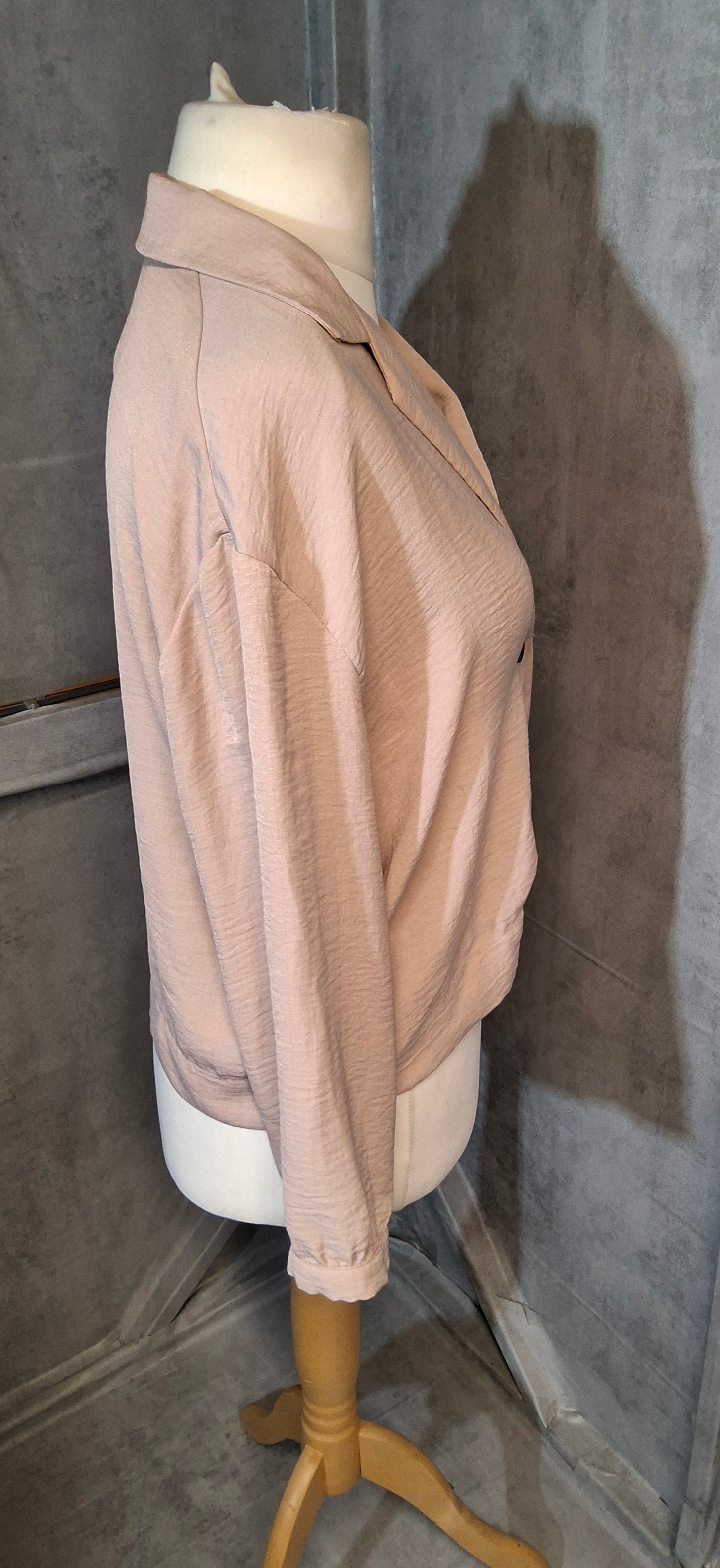 Topshop Light Pink Boxy Oversized Blouse – UK 12