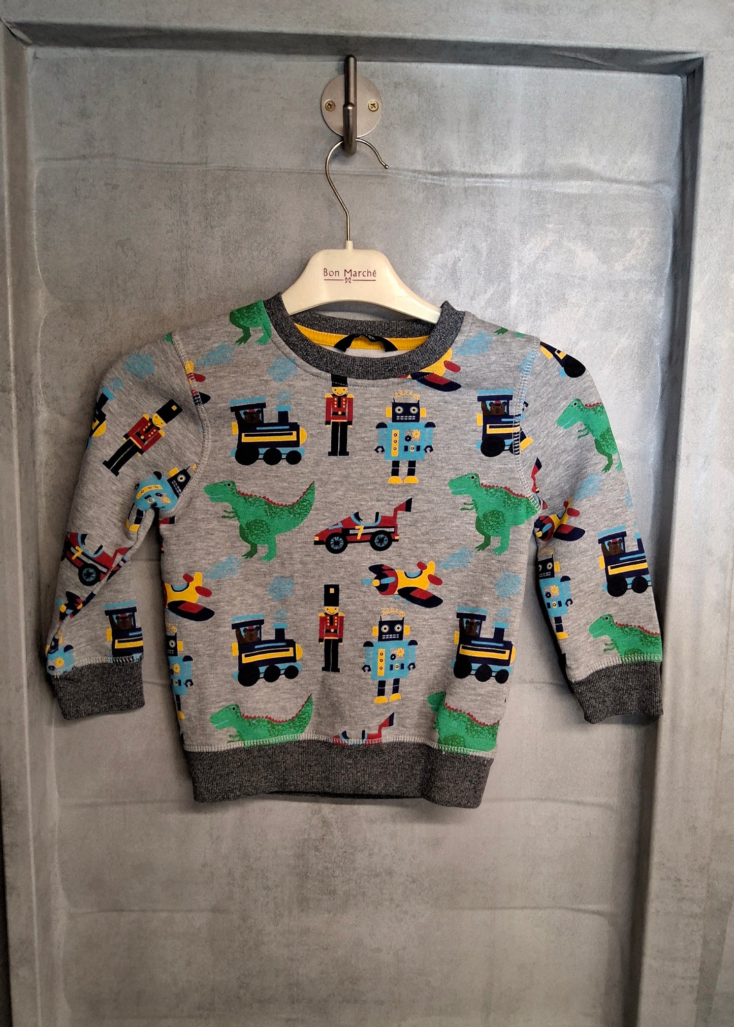 George Boys Grey Jumper – Age 3-4 Years – Cotton/Polyester/Viscose