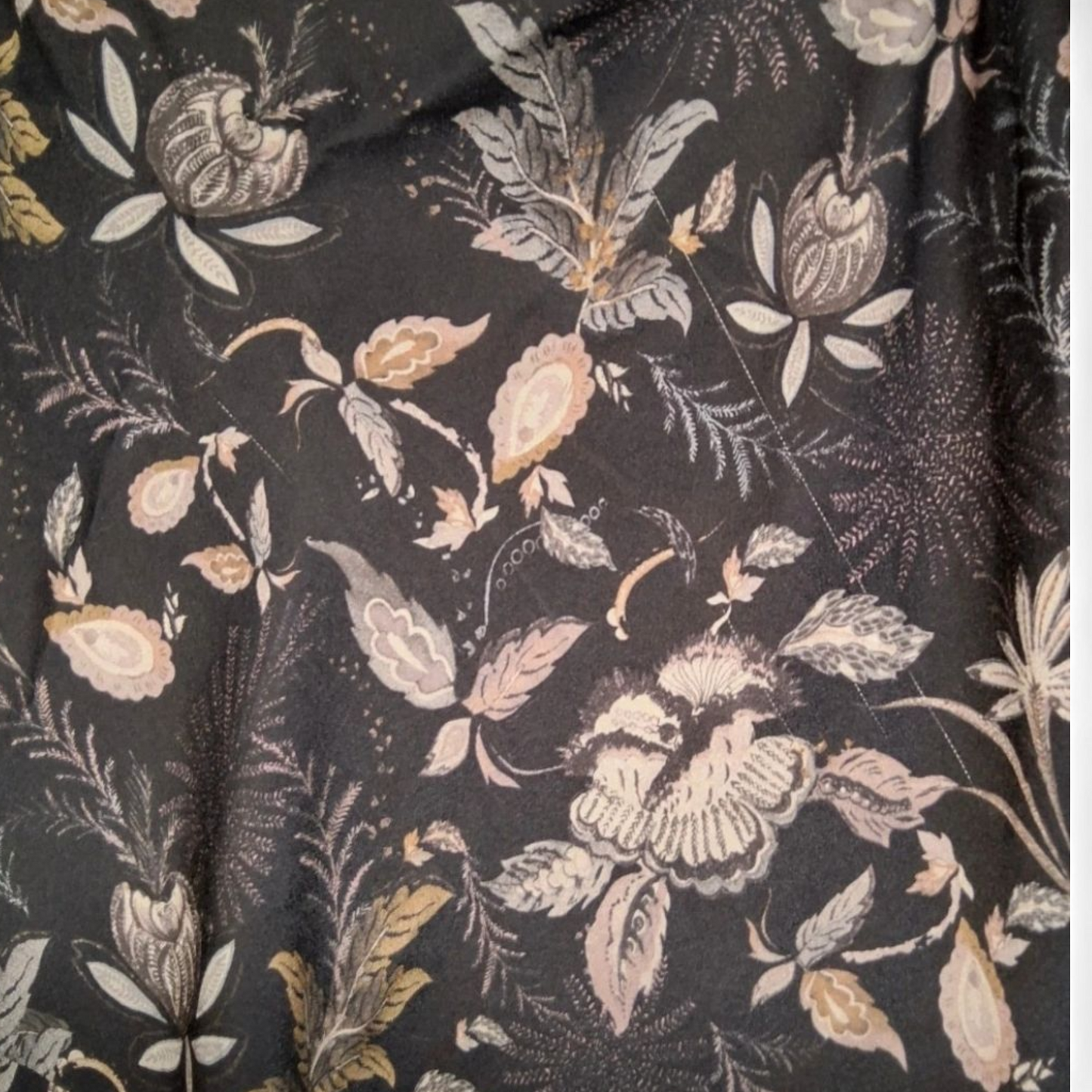 Next Navy & Purple Floral Slip Midi Skirt – Size 10 Silky Flared Style