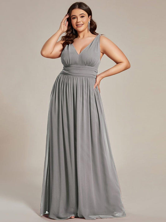 Ever pretty Light Grey Long Sleeveless Formal Bridesmaid Lined Dress New Size 26