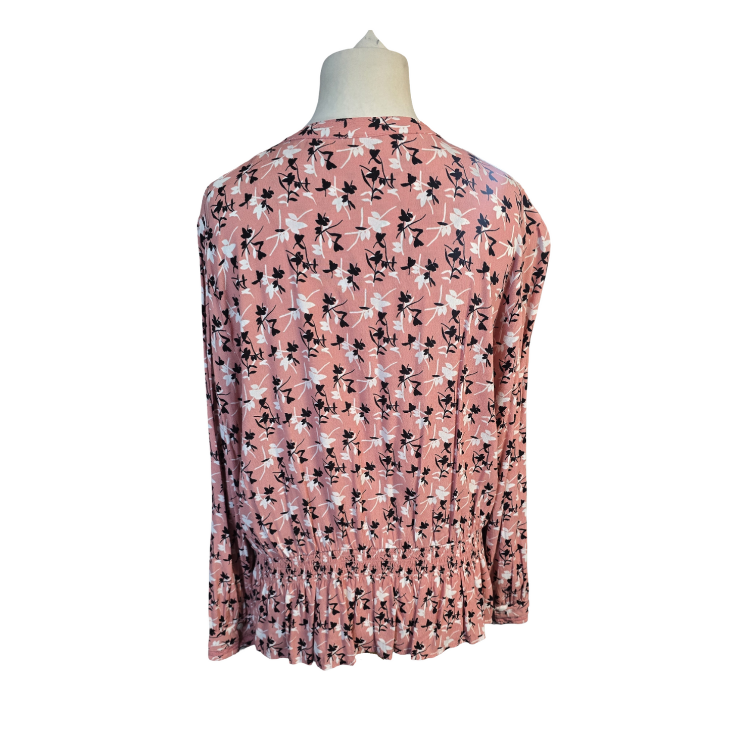 Marks & Spencer Blouse Pink Size 18 Everyday Floral Work