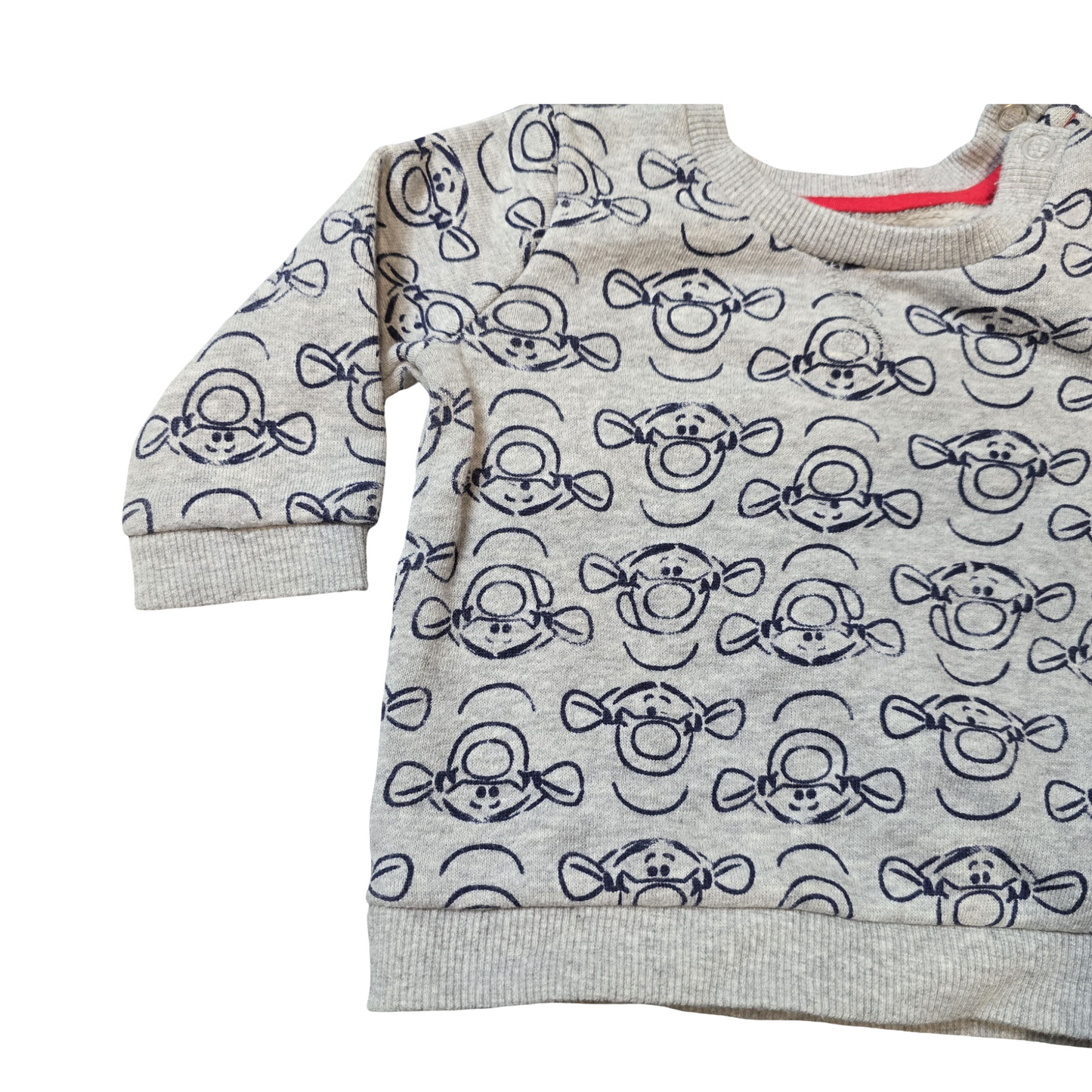 George Boys Grey Jumper – 3–6 Months – Cotton & Polyester