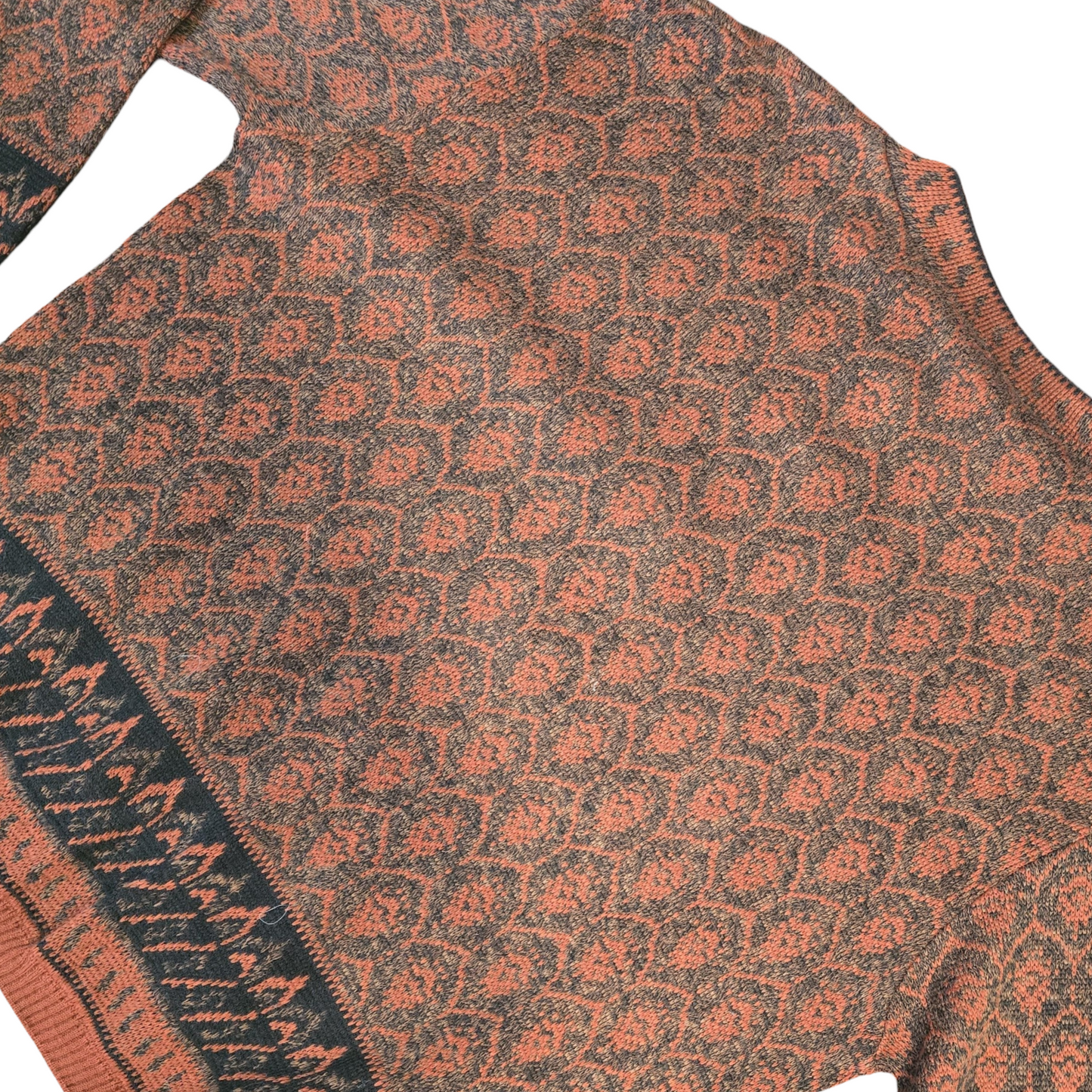 Motive Cardigan Brown & Orange Knit Vintage 1980s-90s Heritage