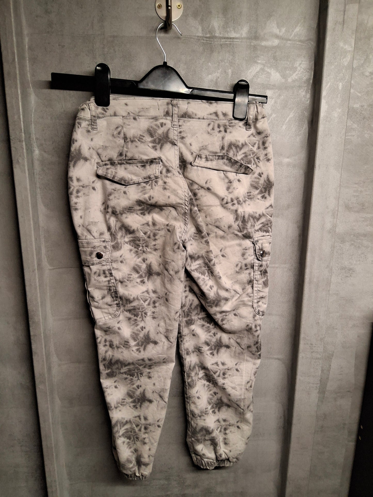 Select Grey & White Cargo Trousers – Girls 14 Years – Cotton/Polyester