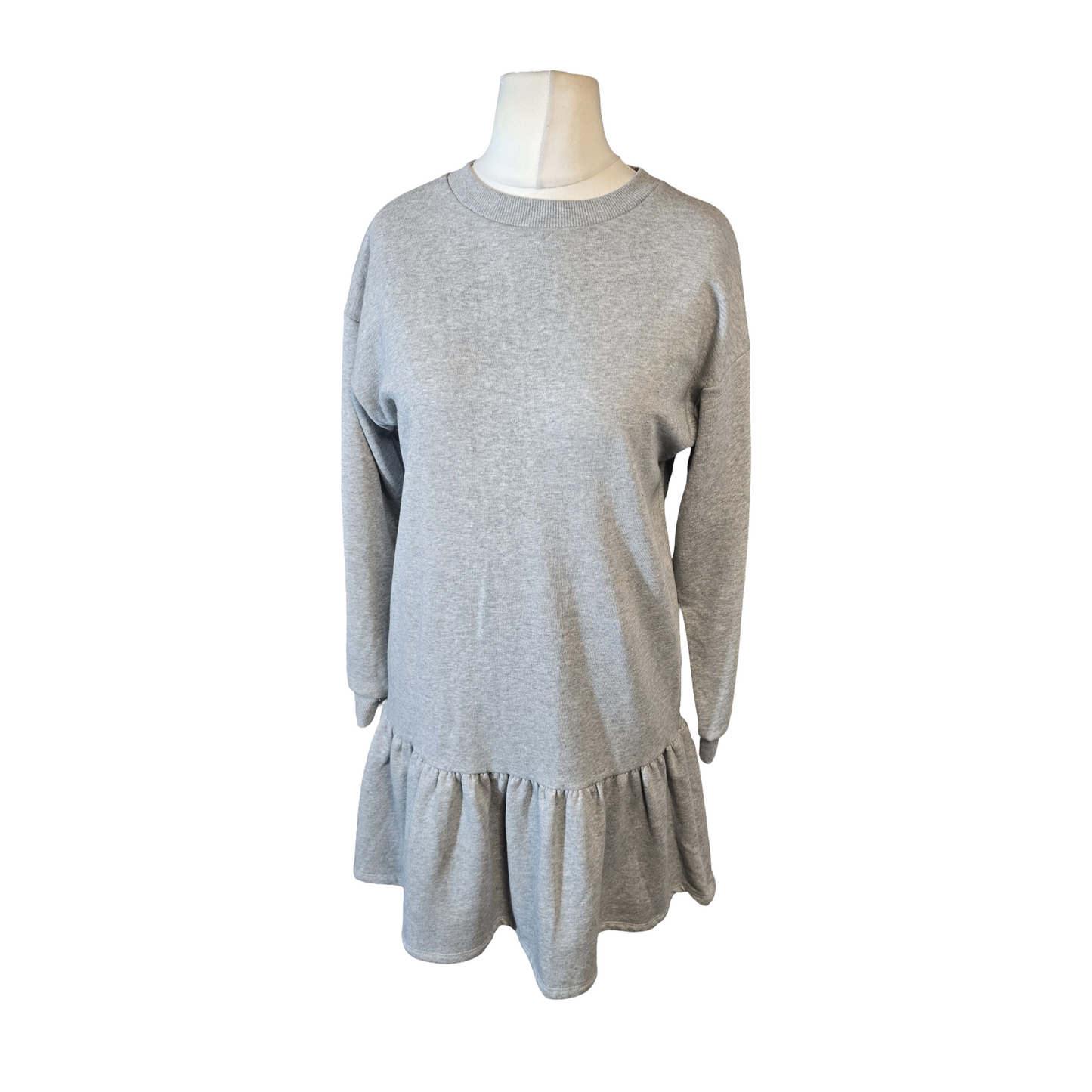 F&F Light Grey Oversized Jumper Dress – Size 8 – Long Sleeve – NWT