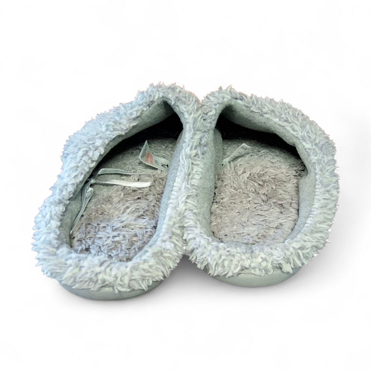 Tu Grey Fluffy Slip-On Slippers – Size 5/6