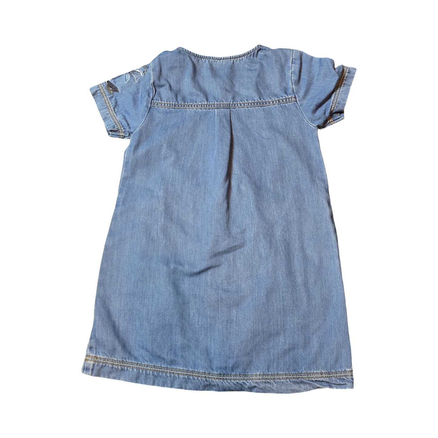 Next Denim Blue Short Sleeved Dress – Girls 6 Years – 100% Cotton