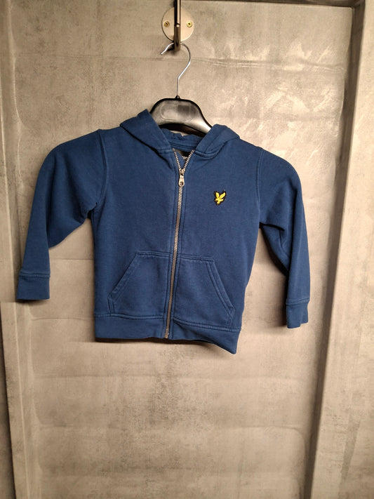 Lyle & Scott boys blue hoodie 24m