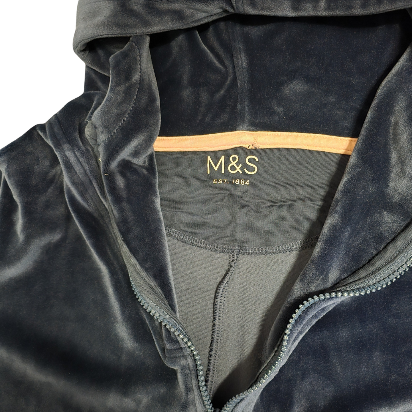 Next Navy & Pink Fleeced Hooded Onesie –  Girls Age 15–16 Years – Cosy Zip-Up