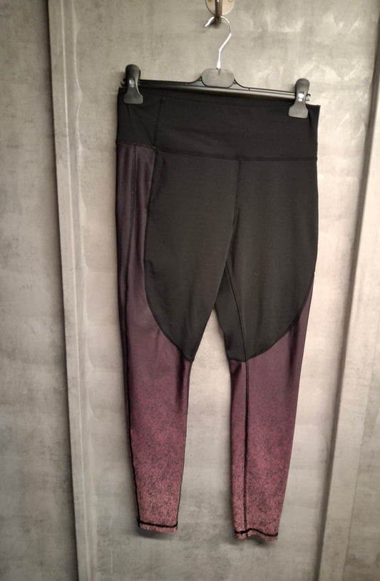 Matalan Black & Purple Ombré Gym Leggings – Size 12 – For When You're Working Out (or Just Working on Surviving)