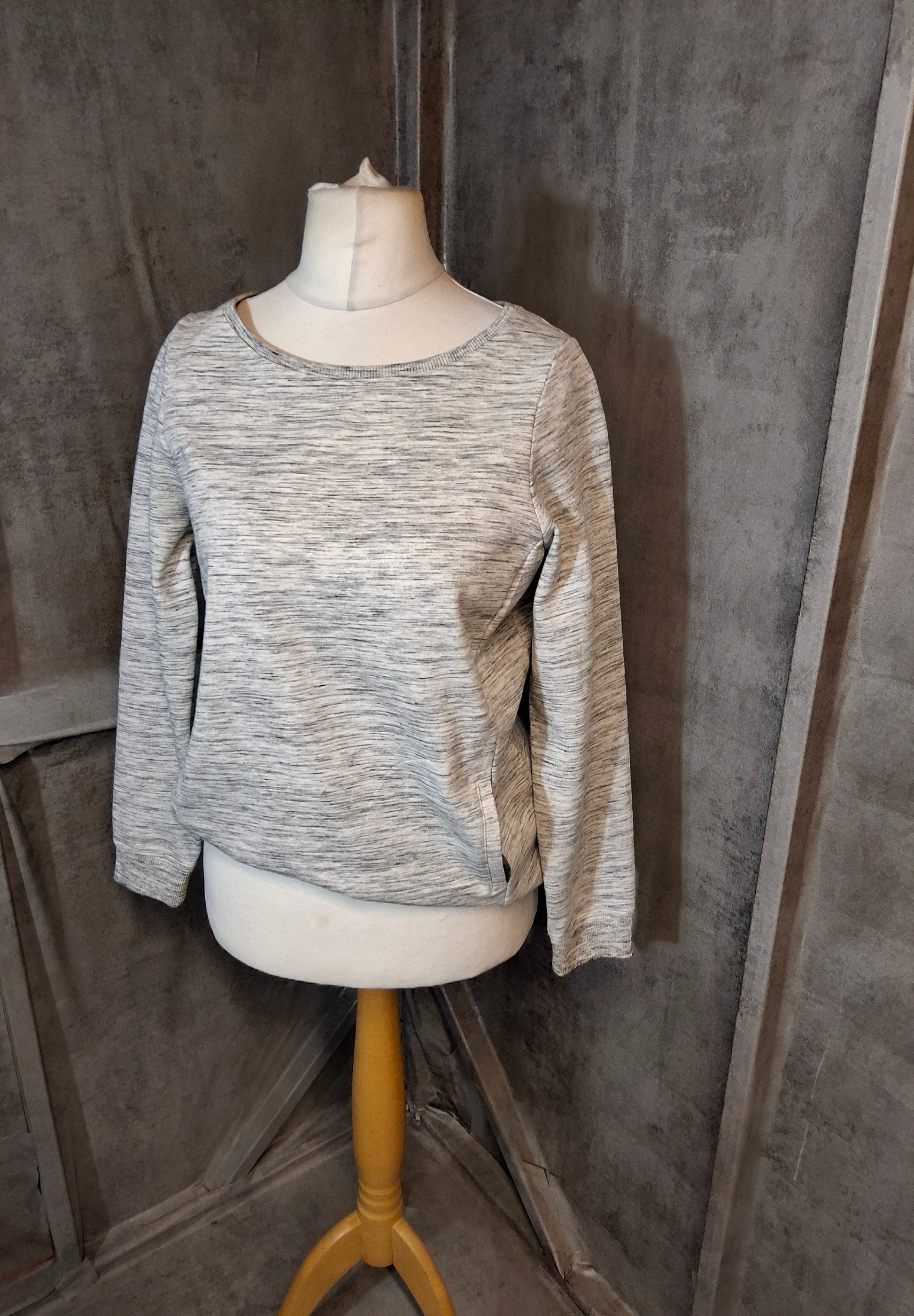 Mint Velvet Grey Hygge Jumper – Size 12, Pockets, Cosy Cotton Blend