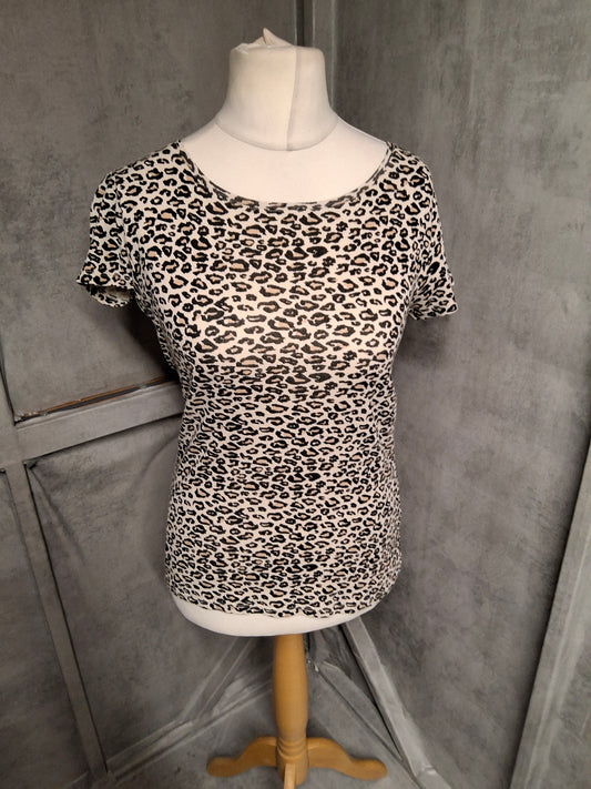 Matalan Leopard Print Tee – 100% Cotton | Size 12