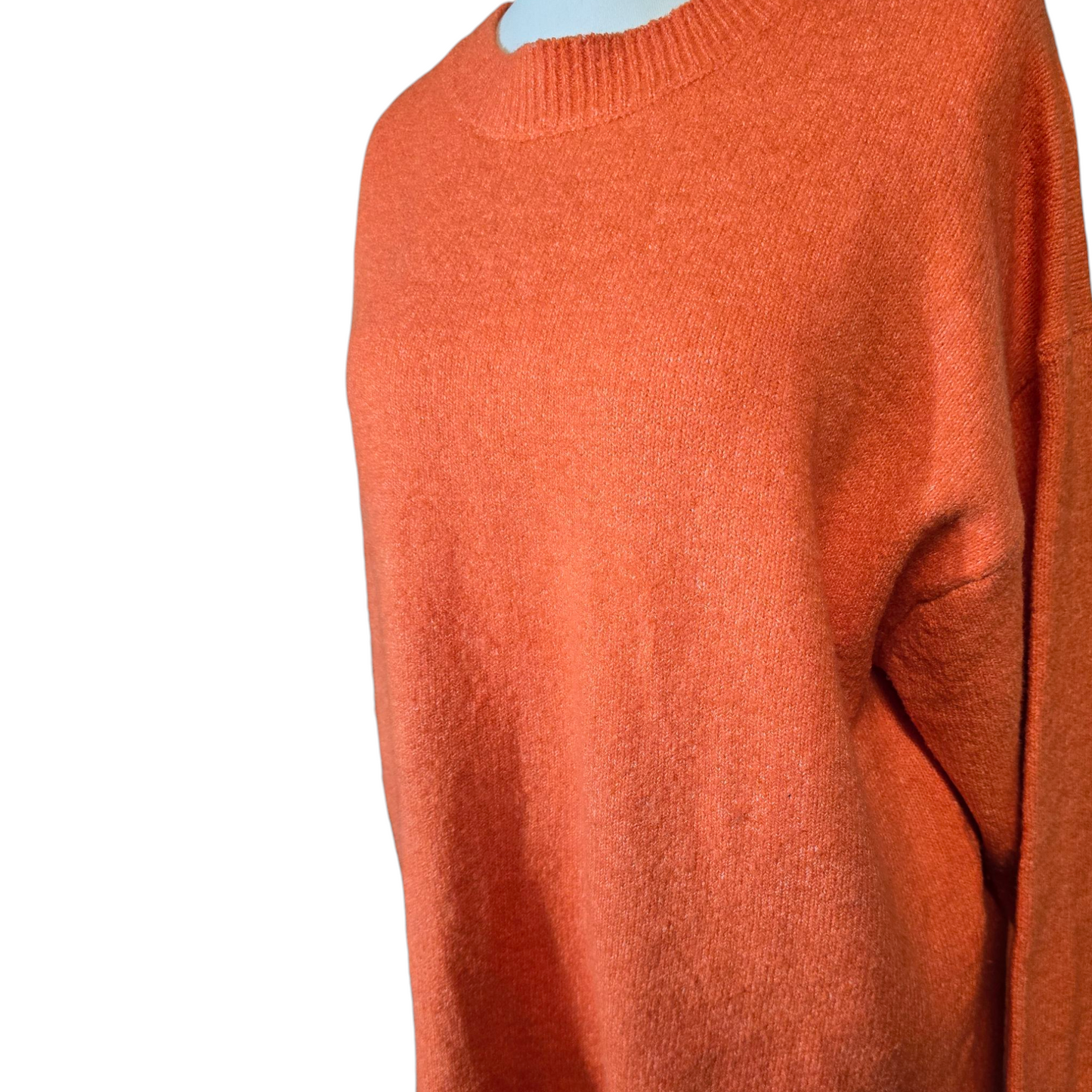 Primark Orange Knitted Jumper – Size 14/16 – Oversized Relaxed Fit