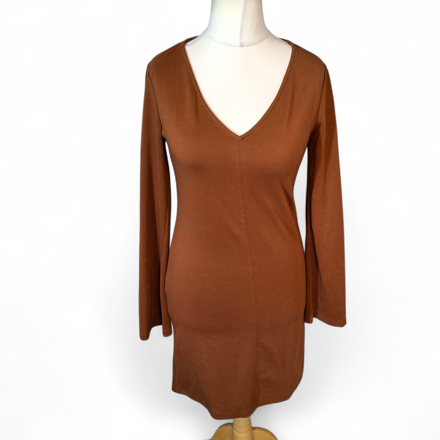 Forever21 Brown Bodycon Mini Dress – UK Small (8/10)