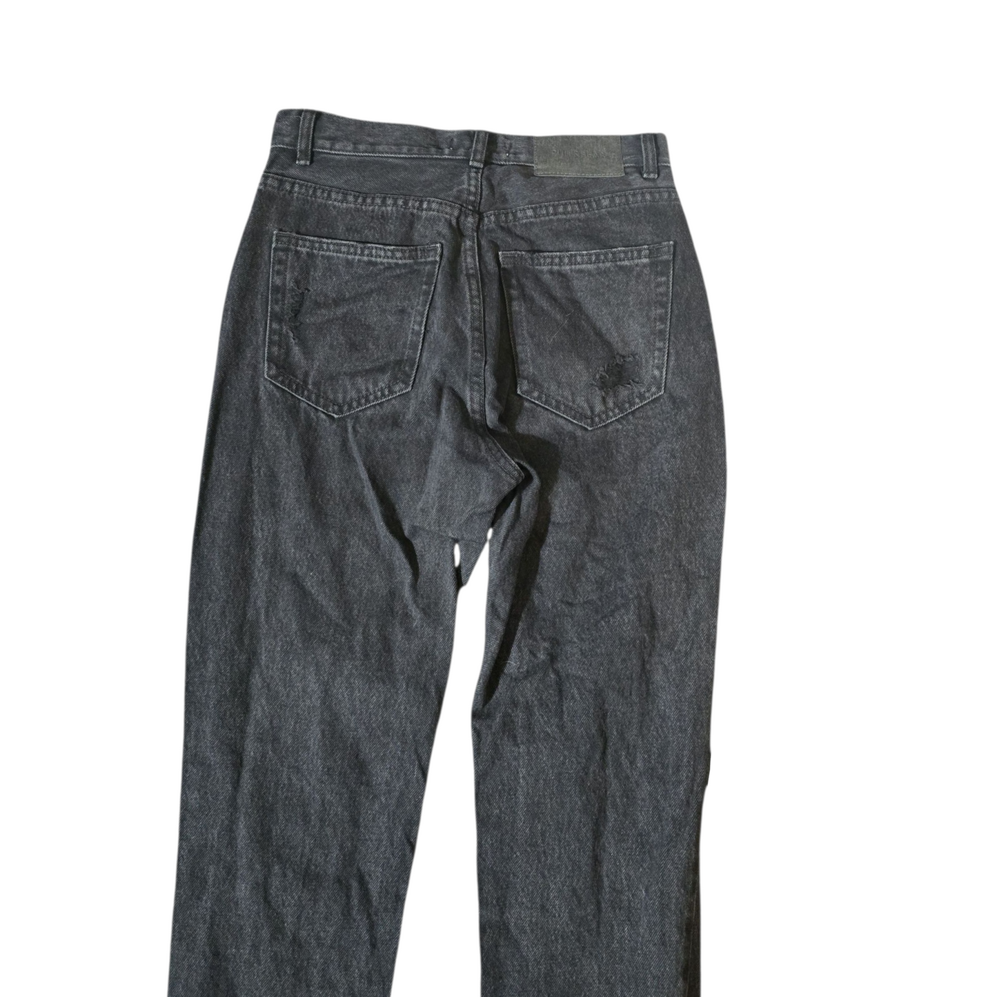 Pull & Bear Ripped Black High-Waisted Slim Jeans – Size 8