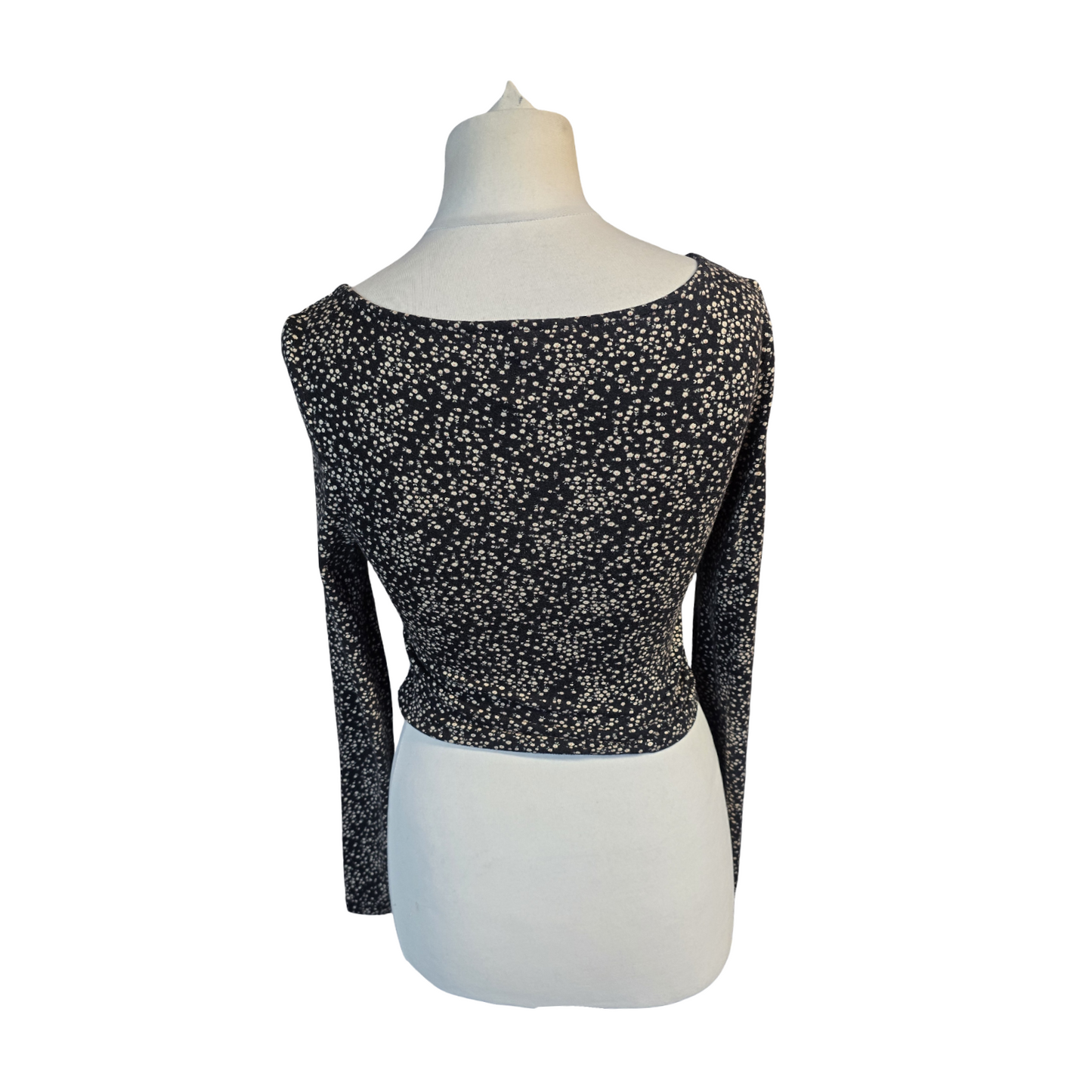 Black Crop Top Size 12 Causal Topshop