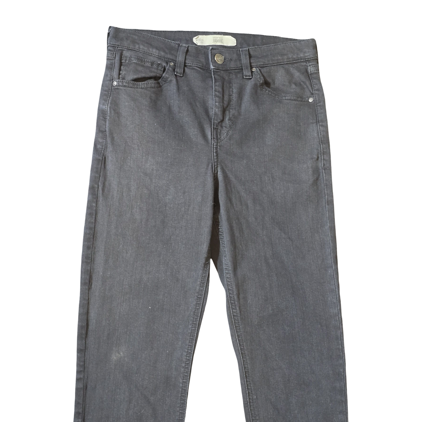 Topshop Moto Jamie Black Skinny High-Waisted Jeans – W28 L32 (UK size 10)