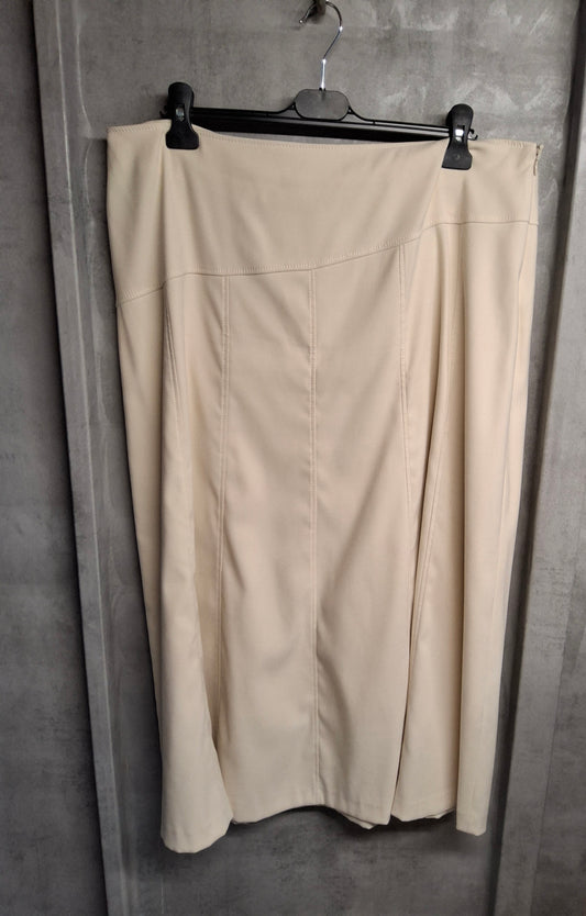 Y2K Primark Atmosphere Cream Midi Skirt – Size 18 – Vintage 00s Vibes