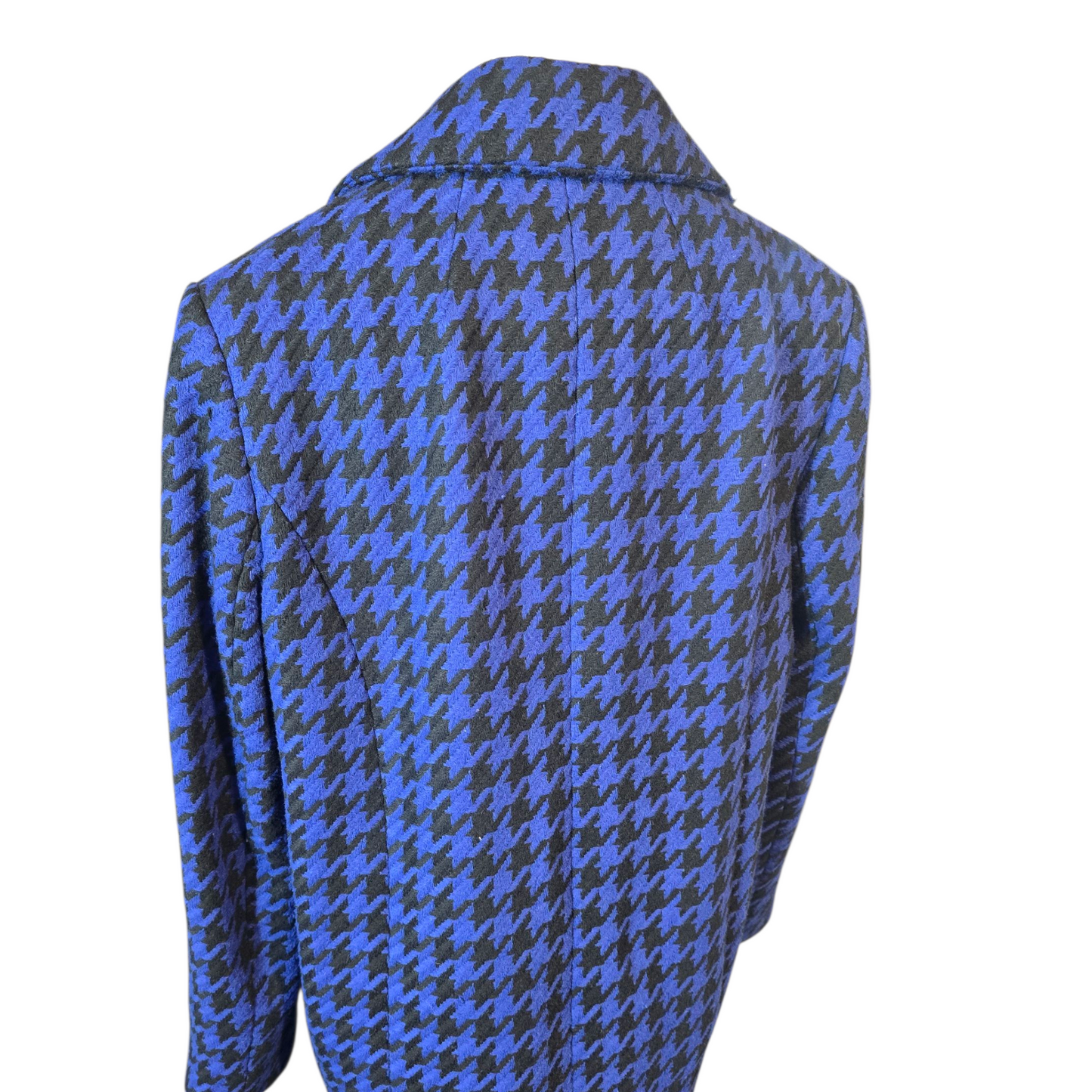 Debenhams The Collection Purple & Black Coat – Size 14 – Houndstooth Button Up