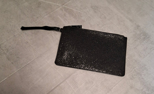 Full Panda Black Glitter Clutch Bag – NWOT ✨