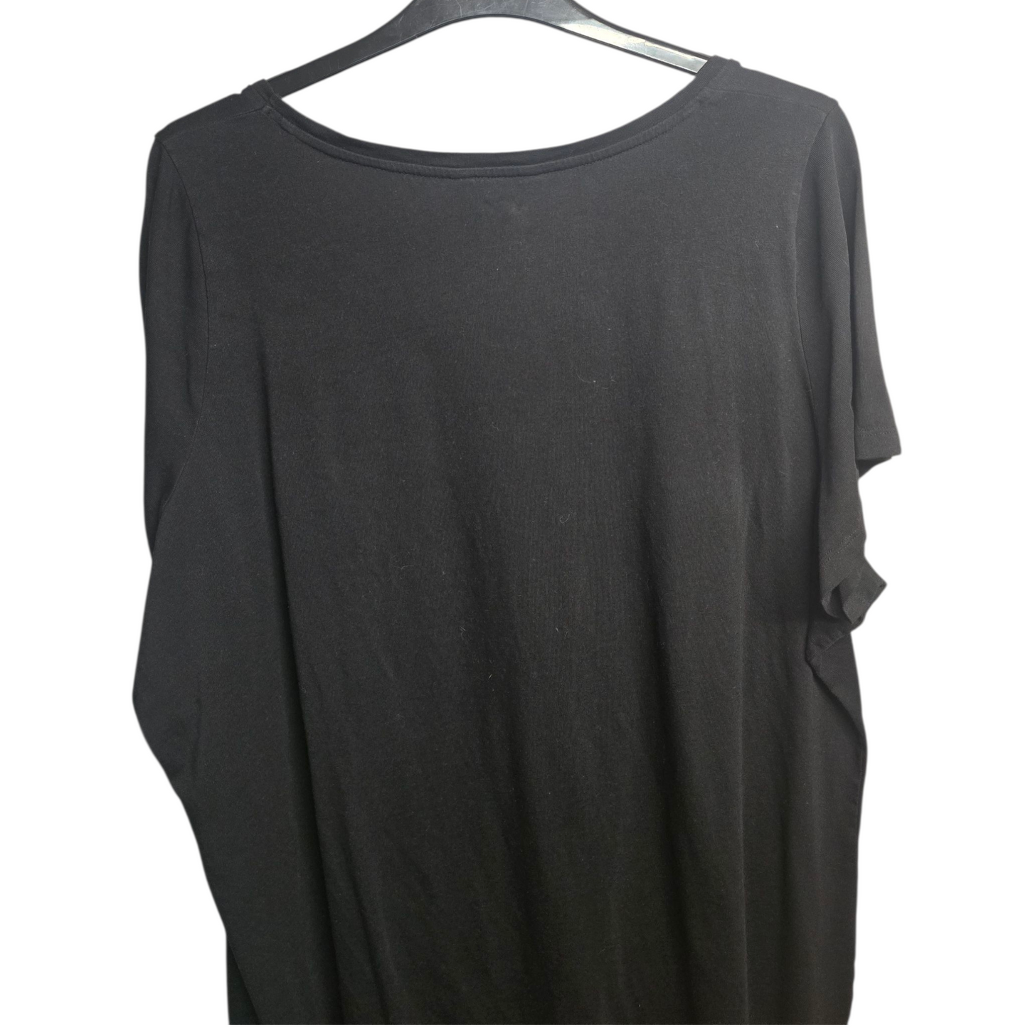 Evans Black Christmas T-Shirt Dress – Flamingo Bells Print – Size 26 – Short Sleeve