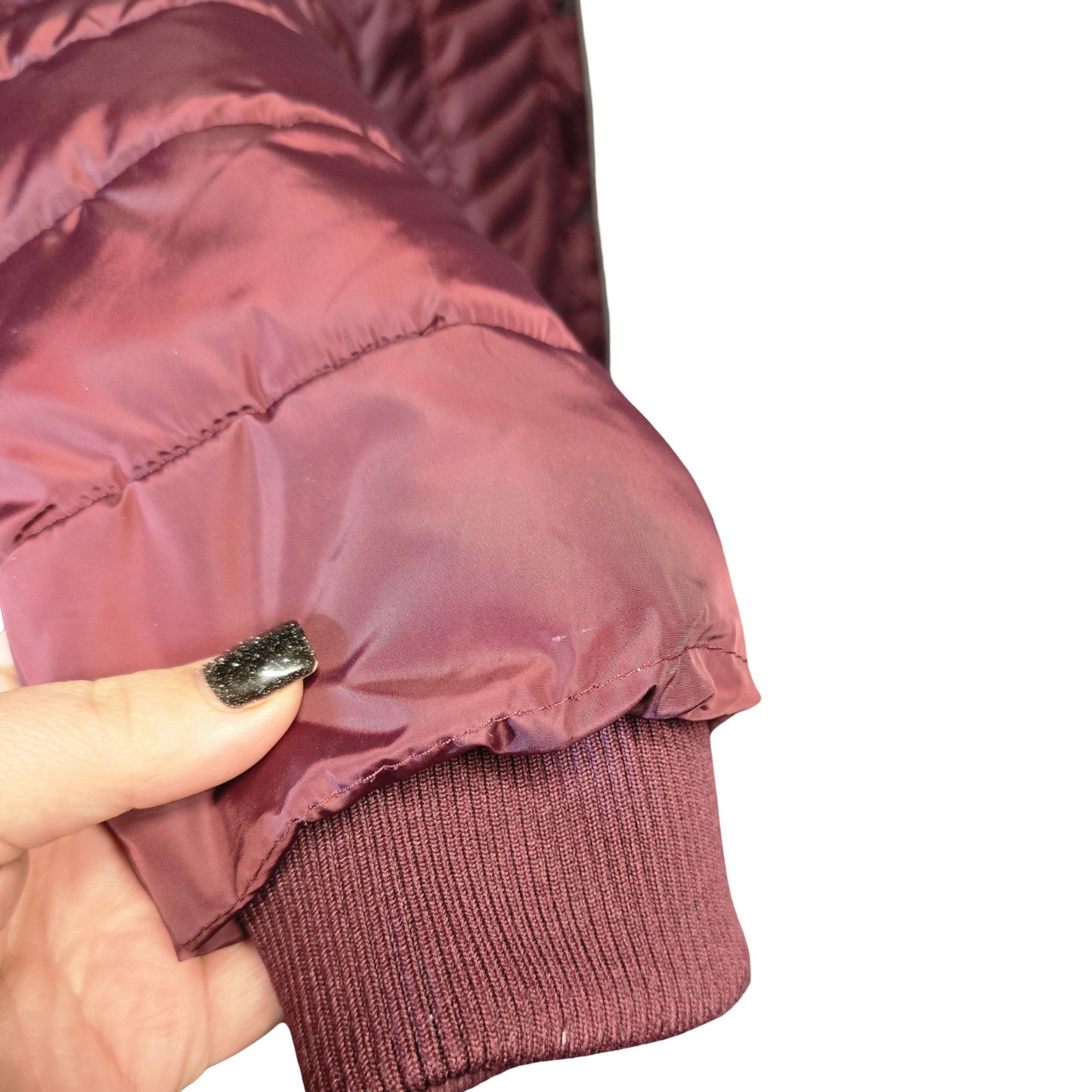 Klass Purple Quilted Puffer Midi Coat – Size M (12/14) – Warm Winter Jacket