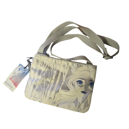 Kipling Frozen 2 Silver Shoulder Bag – Kids, Zip Close, Charm, New with Tags, 9"x7"