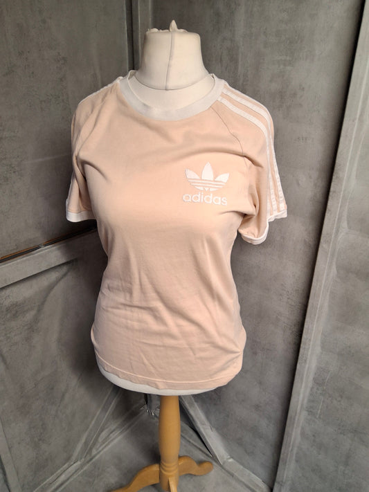 Adidas Light Pink Trefoil Tee – Size S (UK 10/12)
