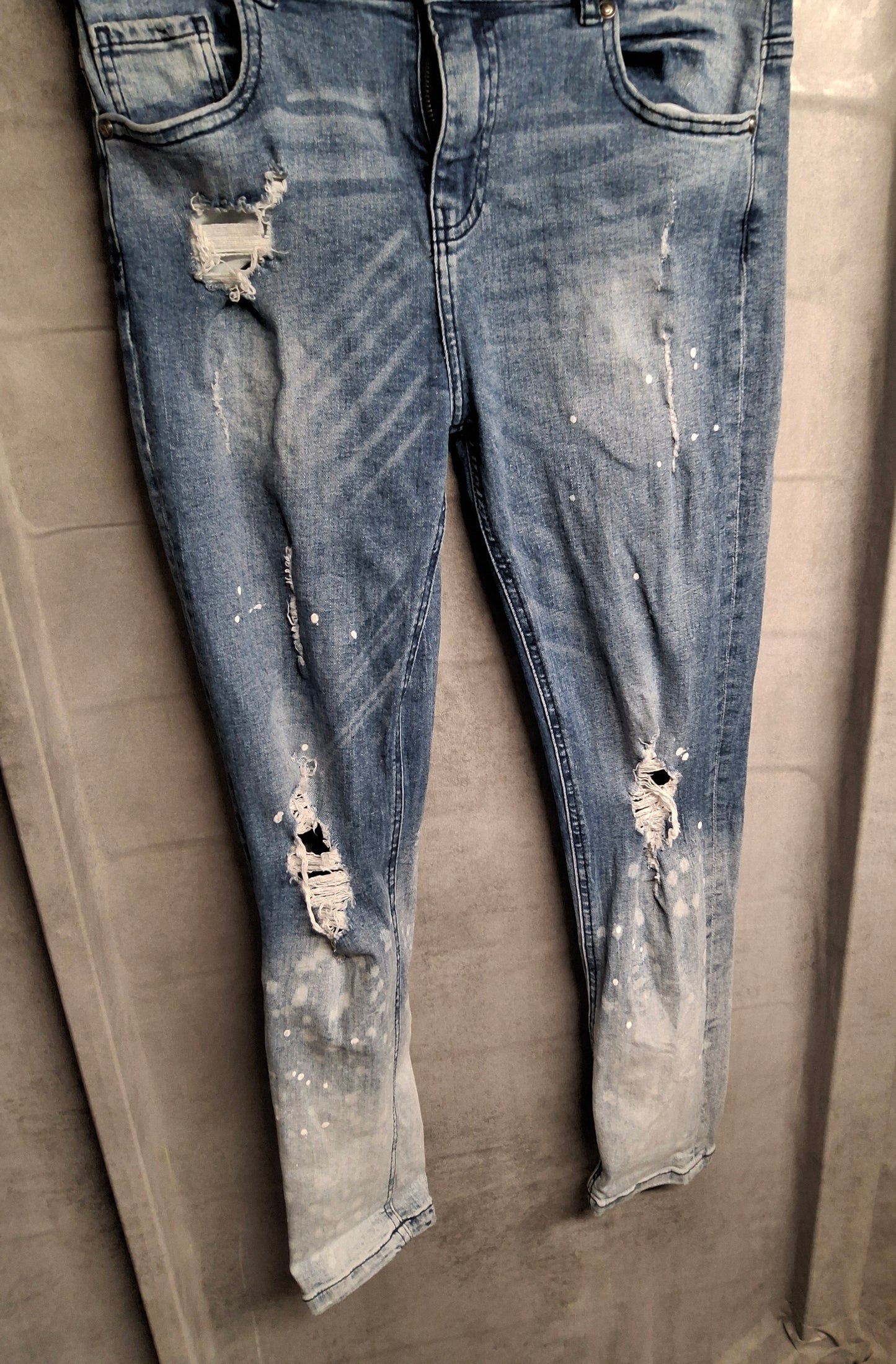 Sonneti Boys Blue Skinny Jeans – Age 13–15 Years – Ripped & Distressed