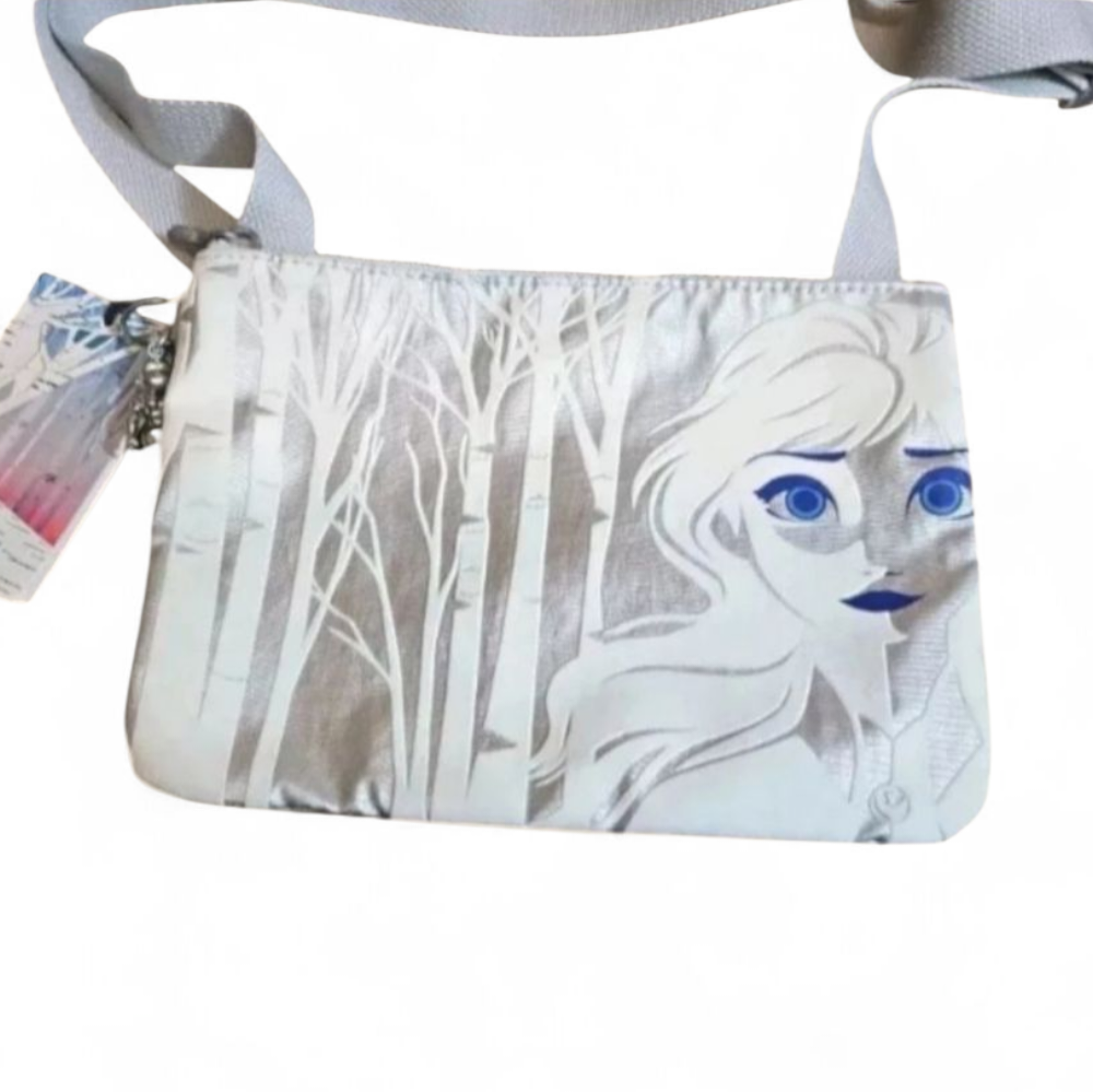 Kipling Frozen 2 Silver Shoulder Bag – Kids, Zip Close, Charm, New with Tags, 9"x7"