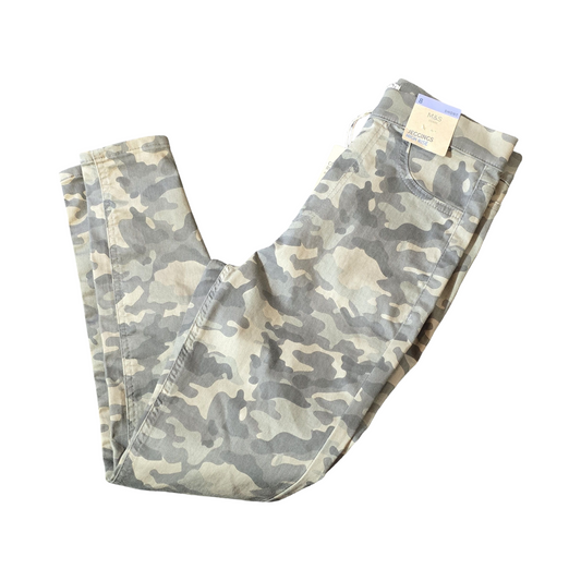 M&S Khaki Camo Jeggings – Size 8 Short – NWT Pull-On Style