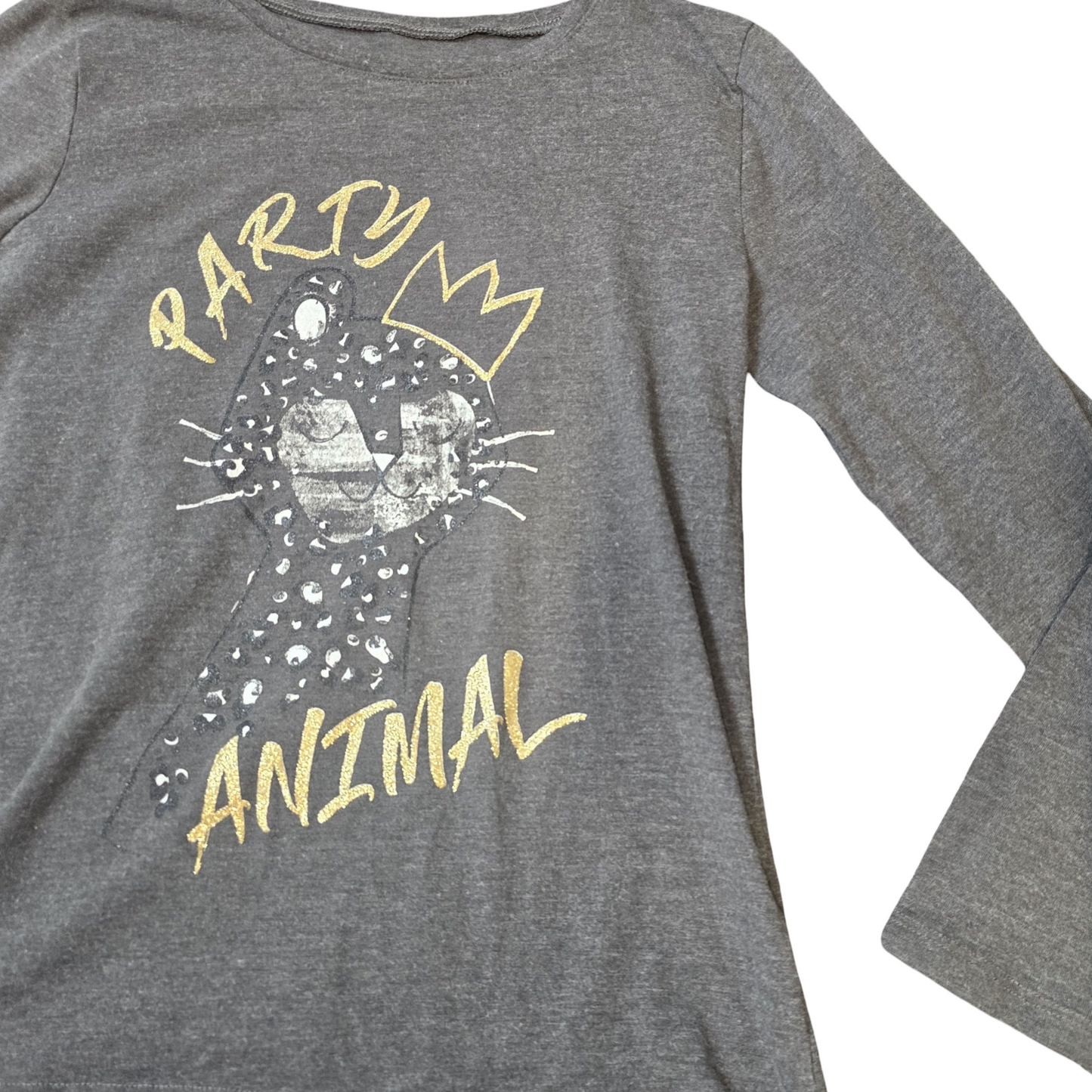 Matalan Girls grey long sleeved tshirt 10years