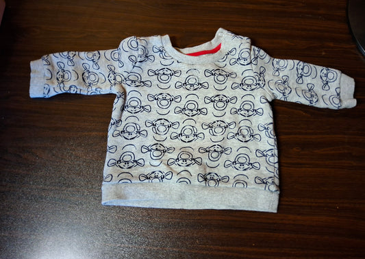 George Boys Grey Jumper – 3–6 Months – Cotton & Polyester
