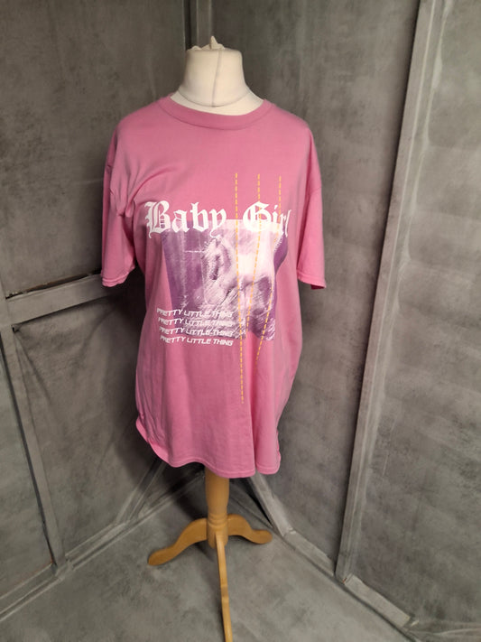 Prettylittlething Oversized “Baby Girl” Tee – Size L (14/16)
