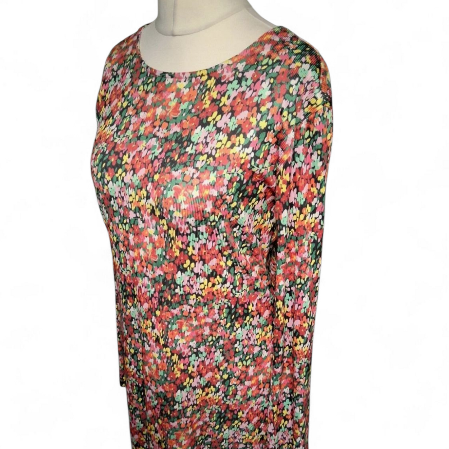 Pieces Floral Bodycon Midi Dress – Size 2XL (UK size 14/16)