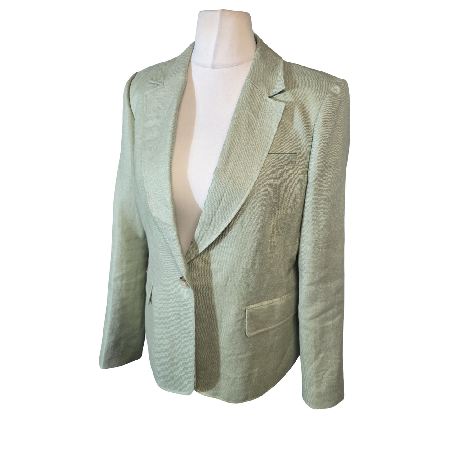 Hobbs Mint Green Pure Linen Blazer – Tailored Fit – UK 12