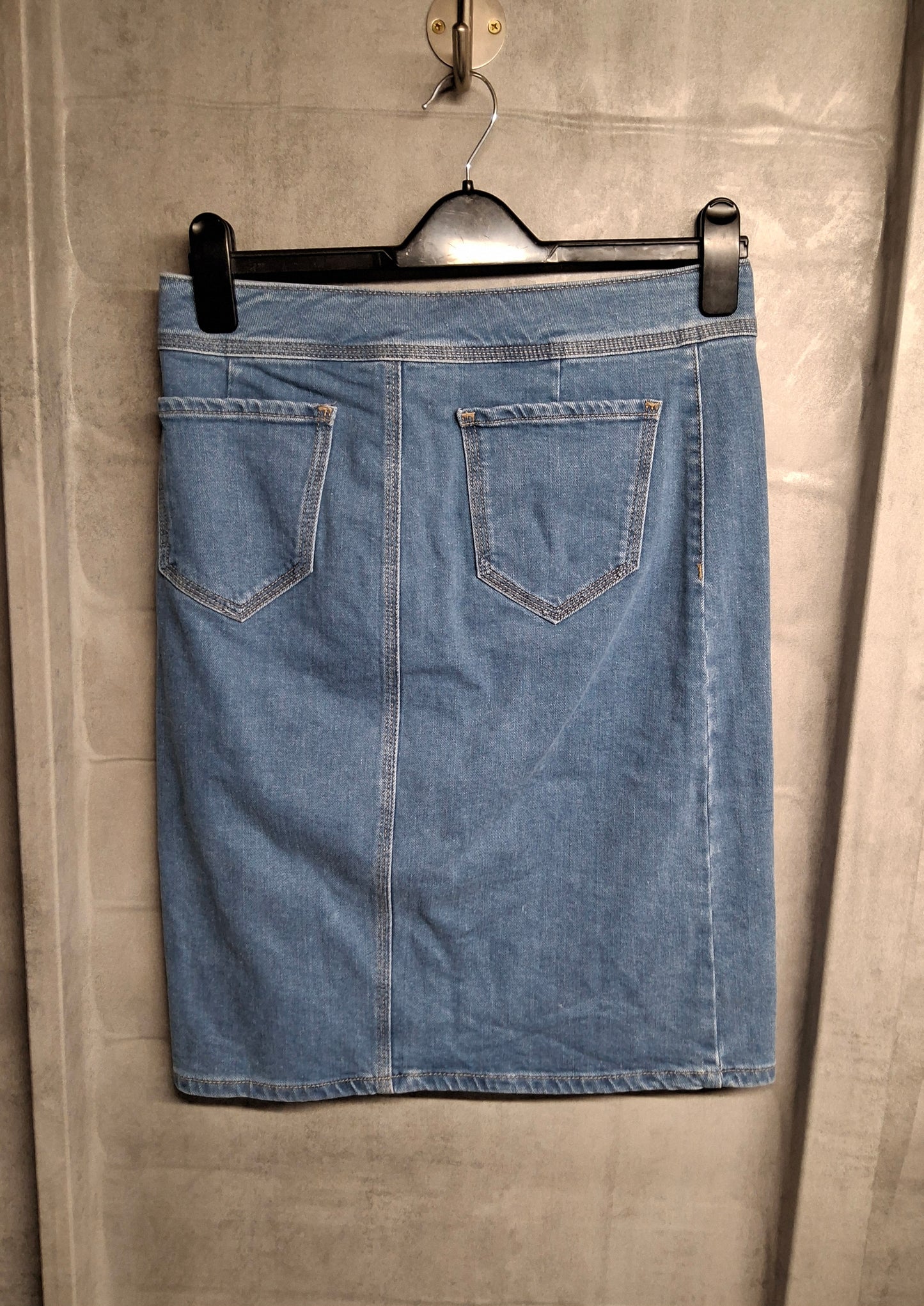 Tu Knee Length Denim Skirt with Front Buttons – Size 10 – NWT