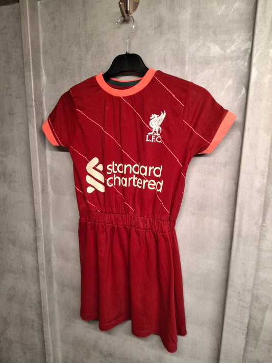 Official Liverpool FC Girls Red Cotton Dress – Age 9–10 – LFC Fanwear
