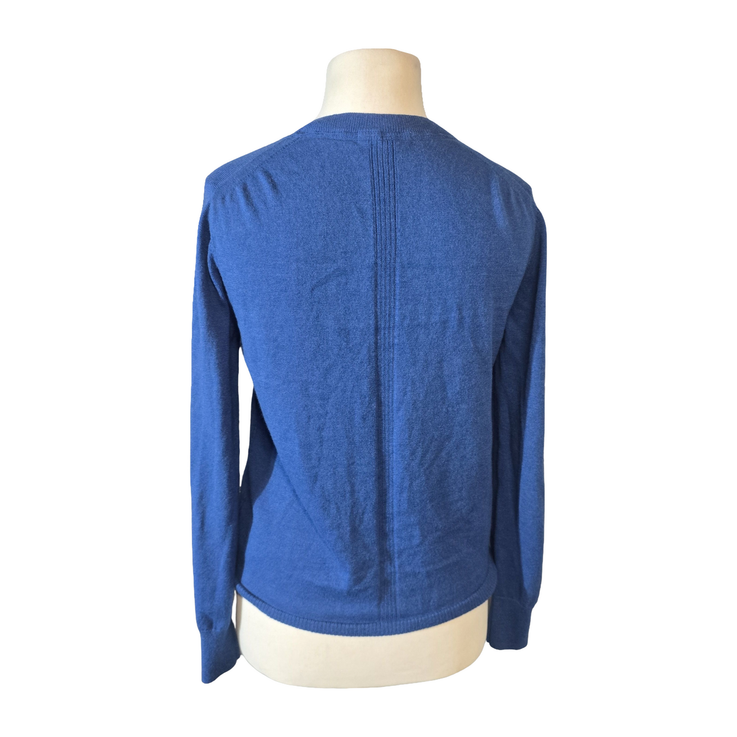 White Stuff Blue Merino Wool Blend Cardigan – Size 12